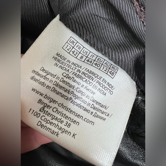 Remain Birger Christensen Leather Wide Leg Pants Sz 8 - Picture 12 of 14